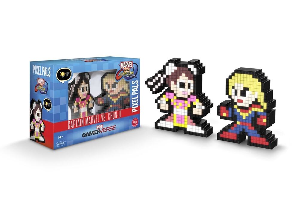 Pixel Pals 2 Pack Gamerverse Marvel Vs Capcom Captain Marvel Vs. Chun-Li